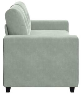 Sofa dwuosobowa jasnoszara 180x77x82 cm aksamit
