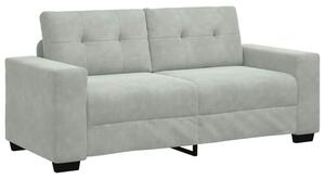 Sofa dwuosobowa jasnoszara 180x77x82 cm aksamit