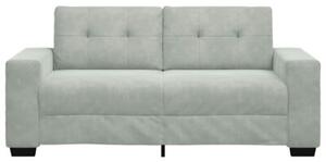 Sofa dwuosobowa jasnoszara 180x77x82 cm aksamit