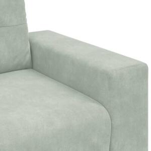 Sofa dwuosobowa jasnoszara 180x77x82 cm aksamit
