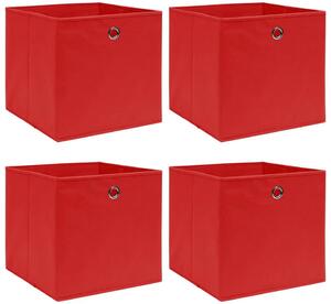 Zestaw czerwonych pudełek z materiału 4 sztuki W8-F02
