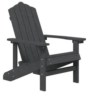 Krzesło ogrodowe adirondack, hdpe, antracytowe