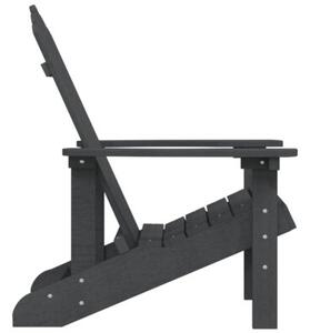 Krzesło ogrodowe adirondack, hdpe, antracytowe
