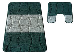 Elegancki zielony komplet dywaników łazienkowych L1-Z15