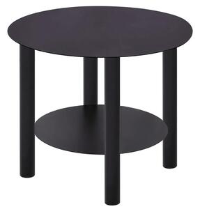 Czarny metalowy stolik kawowy w stylu loft E2-C98