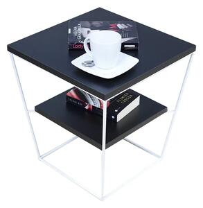 Minimalistyczny stolik kawowy z półką czarny D4-S64
