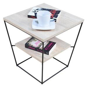 Kwadratowy stolik kawowy w stylu loft dąb sonoma K8-K29