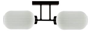 Sufitowa lamp z dwoma kloszami biała T8-K26