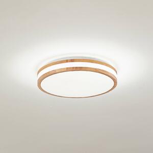 Lampa sufitowa LED Emiva Lindby, jasne drewno, salon / jadalnia, drewno, nowoczesny