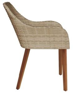 Krzesło ogrodowe 2 szt. beżowy 62,5 x 55 x 82 cm polirattan