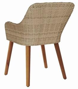 Krzesło ogrodowe 2 szt. beżowy 62,5 x 55 x 82 cm polirattan