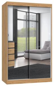 Nowoczesna garderoba z lustrami 120 cm dąb atisan S5-D07