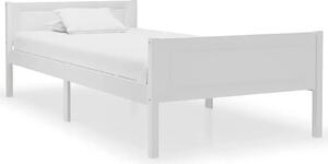 Białe drewniane łóżko jednoosobowe 100x200 A3-A22