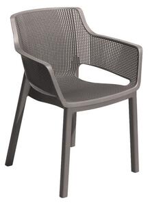Krzesło ogrodowe plastikowe ELISA - cappuccino