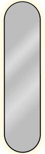 Czarne Industrialne Lustro Led 155X40 Cm F1-W73