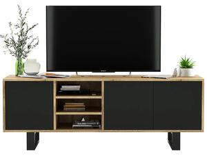 Szafka industrialna rtv dąb wotan czarny + B8-R52