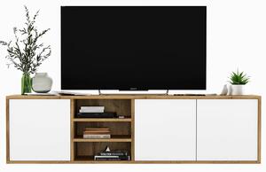 Wisząca szafka rtv dąb wotan + biały S1-C56