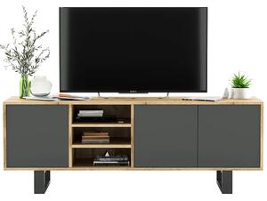 Szafka industrialna rtv dąb wotan + grafit Z0-C54