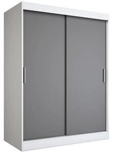 Szafa przesuwna 150 cm biały + antracyt E8-W90