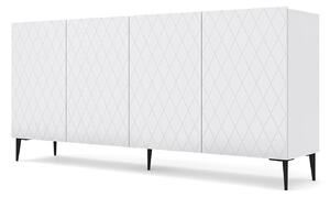 Komoda biały mat + czarne nogi W2-C14
