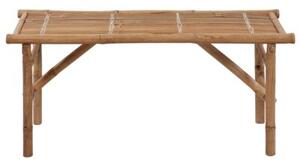 Składana ławka ogrodowa z poduszką, 118 cm, bambusowa