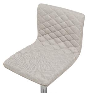 Nowoczesne krzesło biurowe białe materiałowe obrotowe regulowane Orlando Beliani