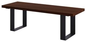 Ławka miejska bez oparcia 150cm palisander E4-W39