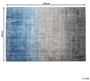 Dywan z wiskozy do salonu 160 x 230 cm efekt ombre niebiesko-szary Ercis Beliani