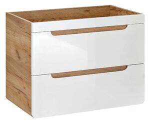 Szafka pod umywalkę z szufladami 80 cm Biały połyskG6-R01