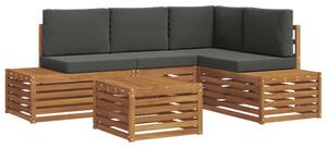 Zestaw mebli ogrodowych z litego drewna akacjowego z poduszkami - elegancki i trwały design