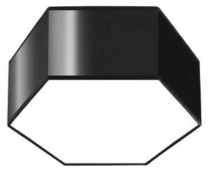 Czarny nowoczesny plafon heksagon 13,5 cm - S748 W5-K41