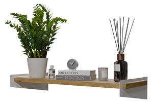 Industrialna Półka Biały Ścienna + Dąb Artisan R7-F65