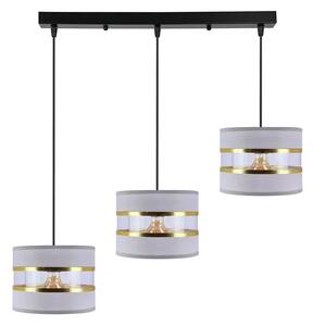 Szara potrójna nowoczesna lampa wisząca - 23X D255 G9-H35