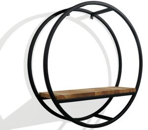 Półka loftowa okrągła dębowa 60cm 3d