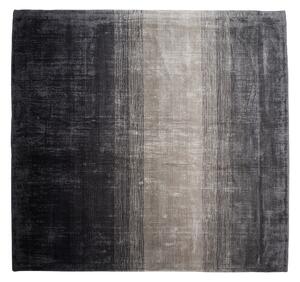 Dywan chodnik wiskozowy kwadratowy 200x200 cm ręcznie tkany czarno-szary Ercis Beliani
