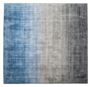 Dywan chodnik wiskozowy kwadratowy 200x200 cm ręcznie tkany niebieski Ercis Beliani