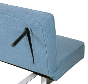 Sofa rozkładana kanapa z funkcją spania niebieska Dublin Beliani