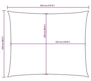 Prostokątny żagiel ogrodowy, tkanina oxford, 2,5x3,5 m, beżowy