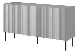 Szara nowoczesna komoda lamelowana D6-K58