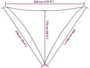 Żagiel przeciwsłoneczny, 160 g/m², kremowy, 2,5x2,5x3,5m, hdpe