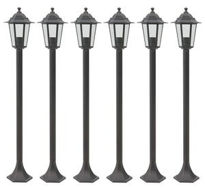 Zestaw 6 brązowych lamp zewnętrznych słupki - A467 P3-H62