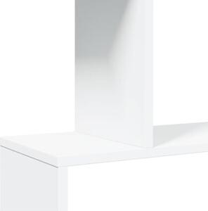 Regał na książki z 5 poziomami, biały, 70x24x161 cm, drewno konstrukcyjne