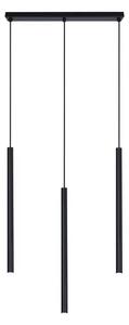 Czarna potrójna lampa wisząca tuba - S811 A8-Z79