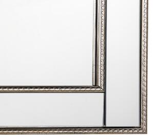 Lustro wiszące srebrne lustrzana rama dekoracyjne 60 x 90 cm Fenioux Beliani