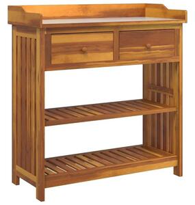 Nowoczesna szafka ogrodowa z litego drewna akacjowego, 93 x 41,5 x 98 cm