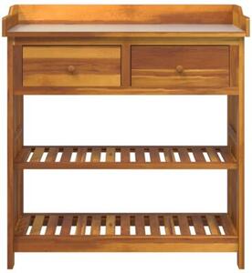 Nowoczesna szafka ogrodowa z litego drewna akacjowego, 93 x 41,5 x 98 cm