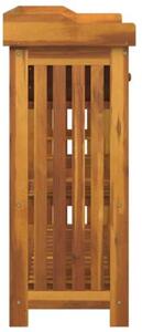 Nowoczesna szafka ogrodowa z litego drewna akacjowego, 93 x 41,5 x 98 cm