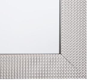 Lustro wiszące srebrne rama w geometryczny wzór wysokie 50 x 130 cm Derval Beliani