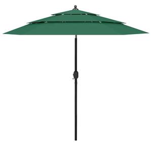 Zielony parasol ogrodowy trzypoziomowy C9-L10
