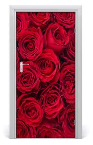 Naklejka samoprzylepna na drzwi Czerwone róża